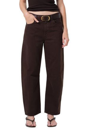 Citizens Of Humanity Miro High Waist Barrel Jeans in Carob Dark Brown at Nordstrom, Size 28Regular
