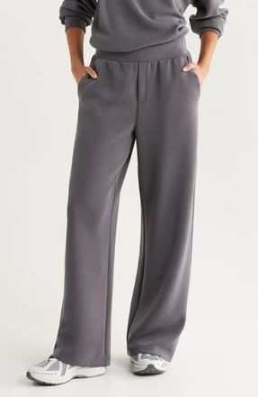 Zella Ultra Soft High Waist Straight Leg Pants in Grey Forged at Nordstrom Rack, Size Xx-Large