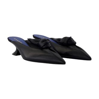 Lanvin Womens Kitten Bow Pump Black Lambskin