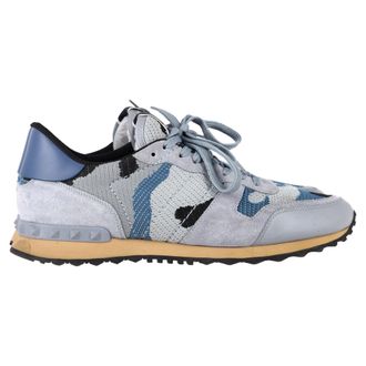 Valentino Valentino Garavani Rockrunner camouflagesneakers in blauw leer