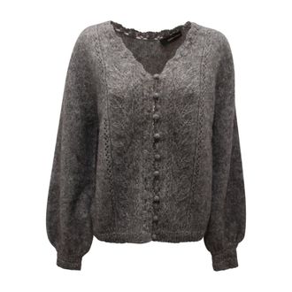 Emma & Gaia Truien & Vesten, Dames, Grijs, L, Wol, 45M752 Vest