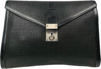 Bally Pre-owned Clutches, female, Black, Size: ONE SIZE Pre-owned Leather Clutch