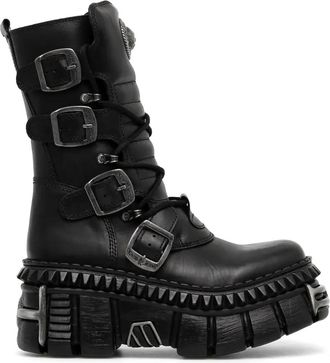 New Rock Stivali con fibbia 80mm - Nero