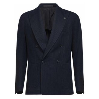 Tagliatore Heren, Jassen, Blauw, Maat: XL Wol