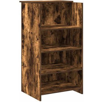 vidaXL Reception Desk Smoked Oak 55x50x103.5 cm Engineered Wood Vidaxl