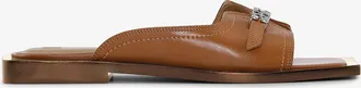 Ganni Brown Flat Sandals in Oleatex - Size 38 Oleatex