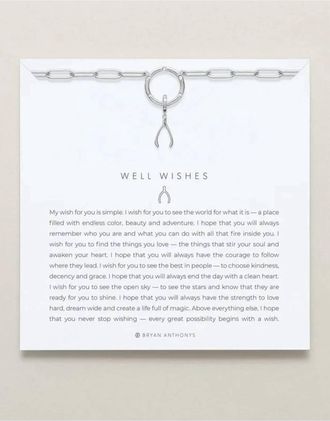 Bryan Anthonys Well Wishes Necklace In Silver
