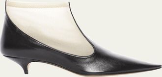 The Row Pointed Mesh Kitten-Heel Booties