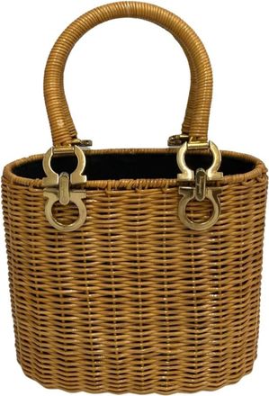 Ferragamo Beige Handbag Tote Bag (Pre-Owned)