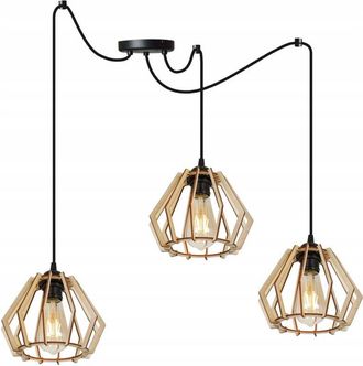 OEM L&aacute;mpara De Techo Colgante Led Moderna De Madera