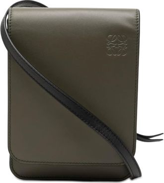 Loewe Pre-owned Loewe Bicolor Leather Anagram Gusset Flat Crossbody Ladies D3RHMOH5N8FSQGCV