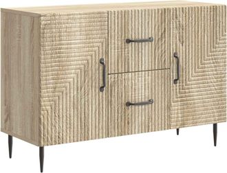 vidaXL Aparador Roble Sonoma 89 X 34,5 X 60 Cm Madera De Ingenier&iacute;a Vidaxl