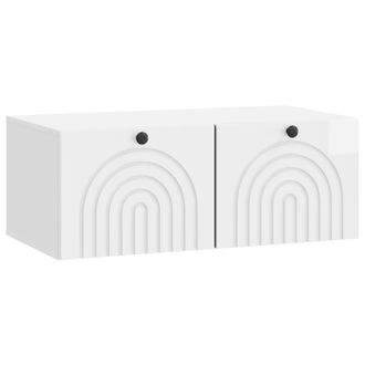 vidaXL Mueble Para Tv De Pared Brillante 78,5 X 41 X 30 Cm Vidaxl