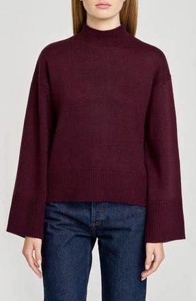 Wayf Addison Mock Neck Sweater in Raisin at Nordstrom Rack, Size X-Small