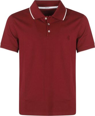 Saint Laurent Tops, Heren, Rood, M, Katoen, Jersey Polo