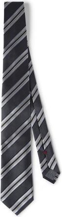 Brunello Cucinelli Silk textured stripe tie in Anthracite at Nordstrom