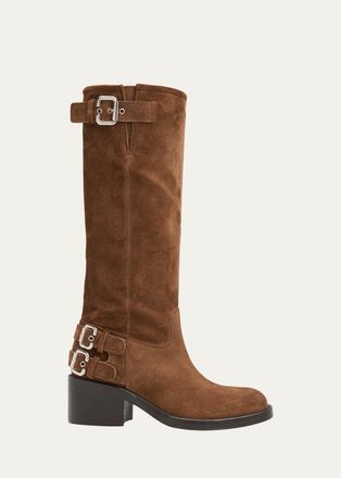 Chlo&eacute; 65mm Dakota Suede Knee-High Boots