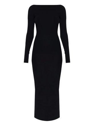 Entire studios long-sleeve midi dress - women - Viscose/Polybutylene Terephthalate (PBT) - XS/S - Black