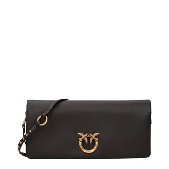 Pinko Pinko Pochette Click Damens Leder Gr&uuml;n/Schlamm