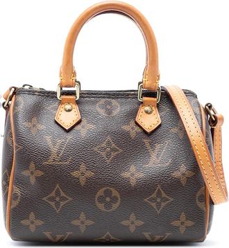 Louis Vuitton Borsa a tracolla Nano Speedy Bandouliere con monogramma 2015 - Marrone