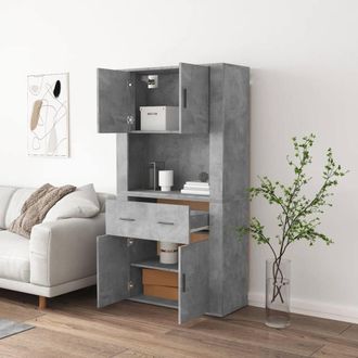 Berkfield Home Highboard Concrete Grey Engineered Wood