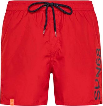 Sun 68 Nylon Zwemshorts - Heren - Strandmode - Rood - S - Nylon - Badmode
