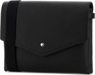 Montblanc Mens Companion Crossbody Bag Black Leather Lining
