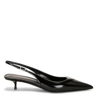 Saint Laurent Cherish Leather Slingback Pumps, Brand Size 40 ( US Size 10 )