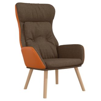 vidaXL Sill&oacute;n De Relax De Tela Y Pvc Marr&oacute;n Vidaxl