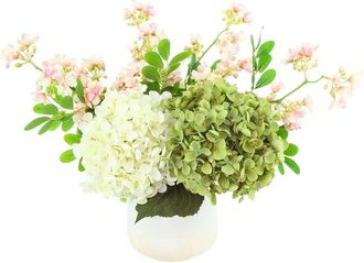 Creative Displays Inc. Handmade Faux Assorted Hydrangea & Stephanotis Arrangement
