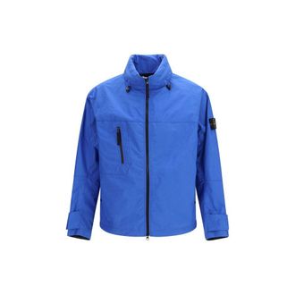 Stone Island Blue Polyester Shell Mens Jacket