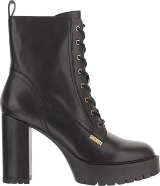 Pinko Pinko, Schoenen, Dames, Zwart, 40 EU, Leer, Clara 03 Leren Enkellaarzen