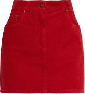 Versace Dames, Rokken, Rood, Maat: S Corduroy
