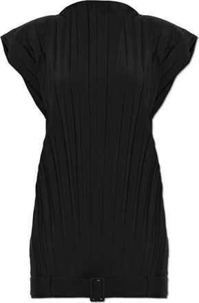 Maison Margiela Geplooide jurk - Dames - Korte kleedjes - Zwart - S - Kleedjes