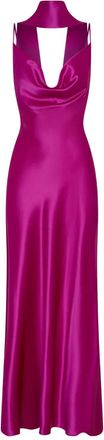 Nicholas Abito lungo con scollo a scialle - Rosa