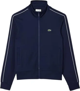 Lacoste Navy Rits Voorkant Trainingsjack - Heren - Vesten met rits - Blauw - 3XL - Katoen - Hoodies & sweatvesten