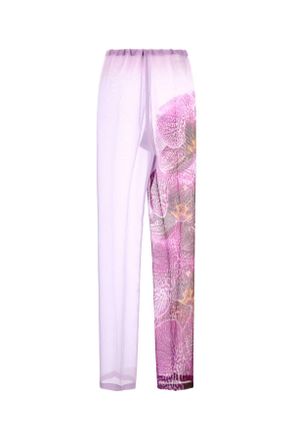 Dries Van Noten Lilac Crepe Pachas Broek