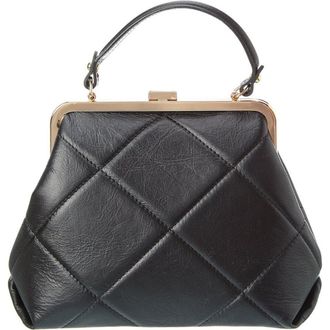 Persaman New York Diamond Quilt Satchel Bag in Black at Nordstrom Rack