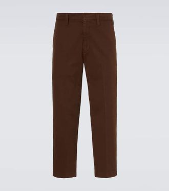 Prada Cropped cotton gabardine slim pants