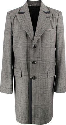 Marc Jacobs Check Single Breasted Longline Blazer Size M