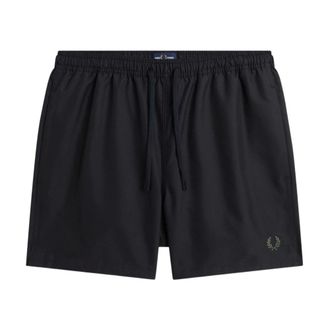 Fred Perry Heren, Badkleding, Zwart, Maat: L Poliester