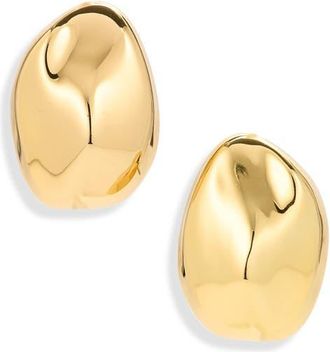 Madewell Organic Droplet Statement Stud Earrings in Antique Gold at Nordstrom