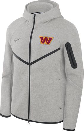 Nike Washington Commanders Tech Fleece Windrunner Nike Mens NFL Full-Zip Hooded Jacket in Grey | 05L4086N9E-J35