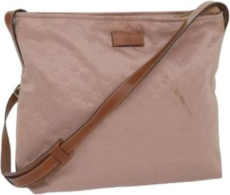 Gucci Pre-owned Cross Body Bags, female, Pink, Size: ONE SIZE Pre-owned Gg canvas bag