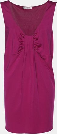 Marina Rinaldi Purple Jersey Gathered Front Top