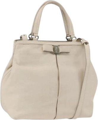 Ferragamo Pre-owned Handbags, female, White, Size: ONE SIZE Pre-owned Hand Bag