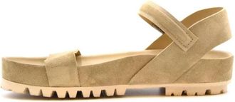 Pedro Garcia Modder Chamois Sandalen - Dames - Sandalen - Beige - 35 1/2 EU - Schoenen