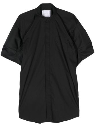 sacai shirt mini dress - Black