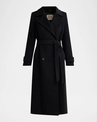 Cinzia Rocca Virgin Wool Double-Breasted Longline Coat