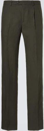 Rubinacci Pleated linen slim pants